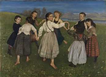 Enfants dansant en ronde